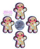 1pc-Gingerbread Cookie Girl Resin Planar -P1012