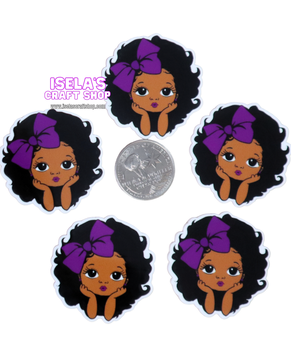 "Adorable Girl Resin Planars for Hair Bow Centerpieces and Phone Case