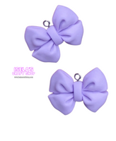 2PC Bow Charms Pendants Flat back Resin Cabochon