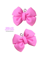2PC Bow Charms Pendants Flat back Resin Cabochon