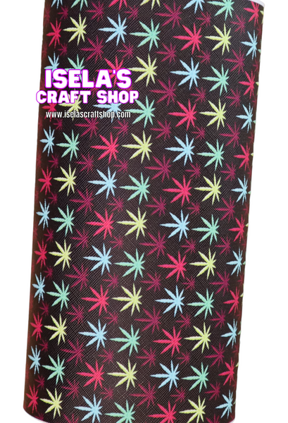 New 1pc Weed Faux Leather Sheet F500