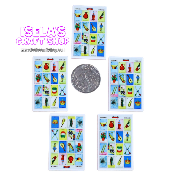 1pc -Lotería  Resin Planar  P524