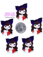 1pc  -  Girl with Bunny  Resin Planars P323