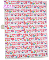 New 1pc Grandma's Girl Faux Leather Sheet F48