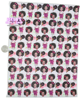 New 1pc Girl Faux Leather Sheet F7