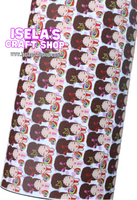 1pc Little Girl Faux Leather Sheet F434