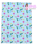1pc Mermaid Fishtail Faux Leather Sheet F149