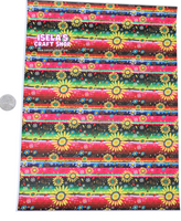 New 1pc Serape Sunflower  Faux Leather Sheet-F702