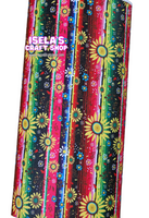 New 1pc Serape Sunflower  Faux Leather Sheet-F702