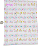 New 1pc Unicorn Faux Leather Sheet F104