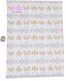 New 1pc Unicorn Faux Leather Sheet F104