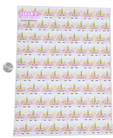 New 1pc Unicorn Faux Leather Sheet F81