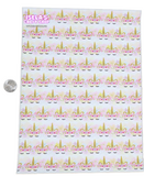 New 1pc Unicorn Faux Leather Sheet F81
