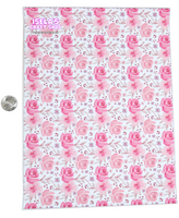 1pc- Pink Rose Faux Leather Sheet F64