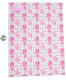 1pc- Pink Rose Faux Leather Sheet F64