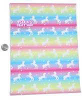 New 1pc Unicorn Faux Leather Sheet F94