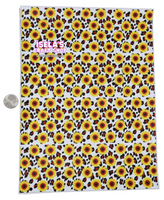 New 1pc Sunflower Faux Leather Sheet F229