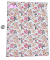 New 1pc Flower Faux Leather Sheet F107