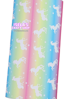 New 1pc Unicorn Faux Leather Sheet F94