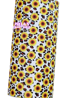 New 1pc Sunflower Faux Leather Sheet F229