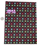 New 1pc Weed Faux Leather Sheet F500