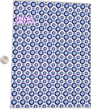 1pc- Evil Eye Faux Leather Sheet F158