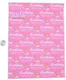 New 1pc Birthday Princess Faux Leather Sheet F132