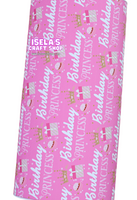 New 1pc Birthday Princess Faux Leather Sheet F132