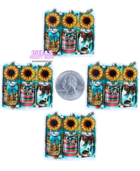 1pc- Sunflower Jars Resin Planar P150