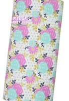 1pc Flower Faux Leather Sheet F50