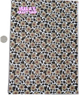 1pc Cow Sunflower Faux Leather Sheet F464
