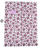 New 1pc Flower Faux Leather Sheet F453