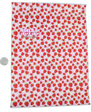 New 1pc Strawberry Faux Leather Sheet F620