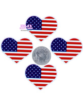 1pc - New High Quality Flag Heart Resin Planar- P1351