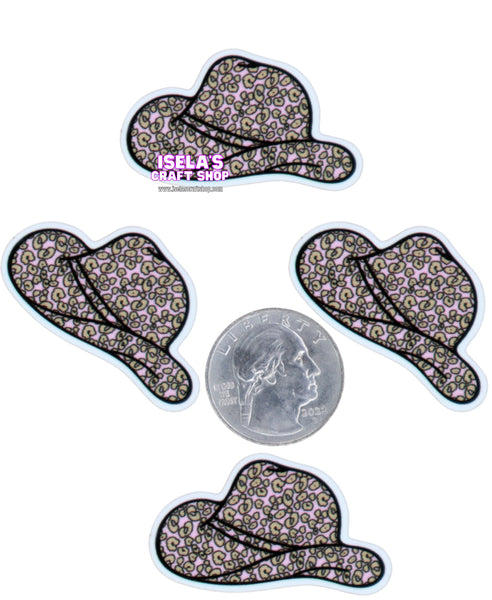 1pc -High Quality Cowgirl Hat Resin Planar P1362