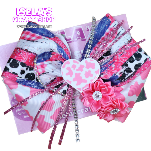 Cow print Boutique bow