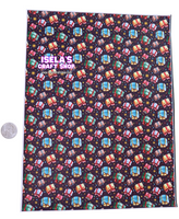 1pc -Christmas gift present print faux leather sheet F729
