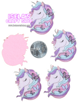 5pc Unicorn Appliques E3