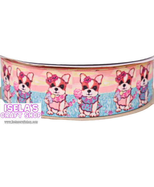 3yards -High Quality Size-1.5" 38mm Dog Ribbon R309