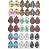 1pc Earring Faux Leather Sheet F535