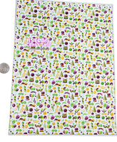 1pc-New  Mardi Gras Faux Leather Sheet F677