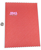 New 1pc Red Polka Dot Faux Leather Sheet F959