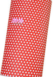 New 1pc Red Polka Dot Faux Leather Sheet F959