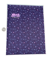 New 1pc Heart Faux Leather Sheet F886