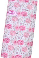 1pc- Pink Rose Faux Leather Sheet F64