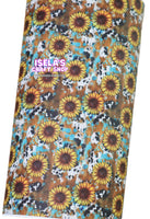New 1pc Western Sunflower Faux Leather Sheet F853