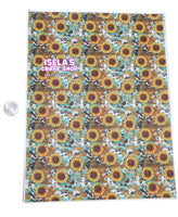 New 1pc Western Sunflower Faux Leather Sheet F853