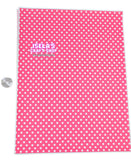 New 1pc Hot pink polka dot Faux Leather Sheet F955