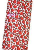 New 1pc Heart strawberry Faux Leather Sheet F892