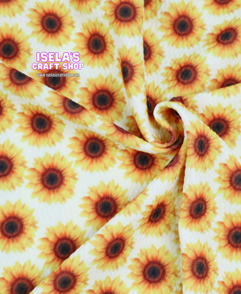 New Sunflower Printed Bullet Liverpool Fabric L18